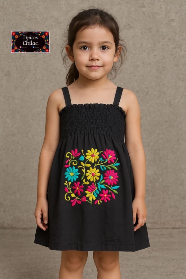 Vestido de Niña Manta Straple Con Tirantes
