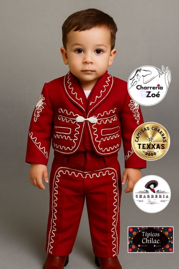 Traje charro Niño Lujo Soutache tallas 1-6 Años