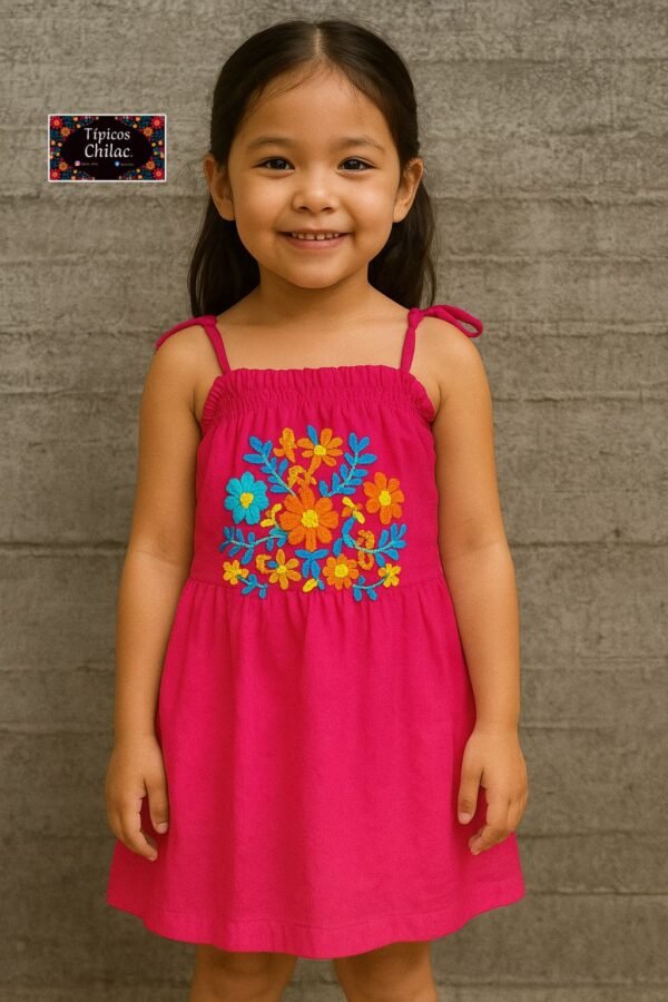 Vestido de Niña Manta Straple Con Tirantes