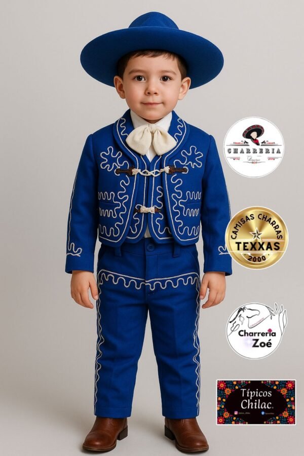 Traje charro Niño Lujo Soutache tallas 1-6 Años