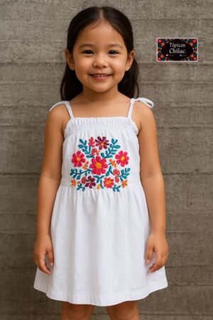 Vestido de Niña Manta Straple Con Tirantes