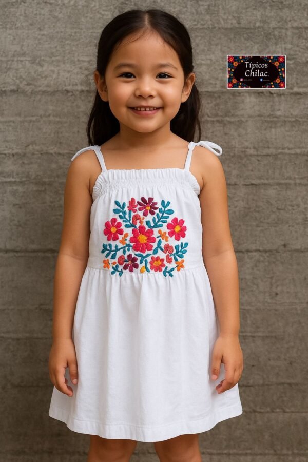 Vestido de Niña Manta Straple Con Tirantes