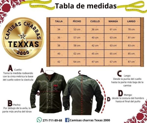 Camisa Charra Modelo Herradura Caballero