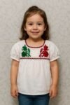 Blusa Bordada Tricolor de Niña