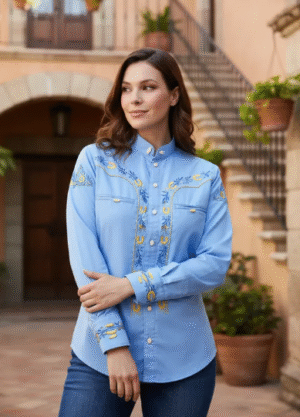 Camisa charra de herradura para dama