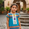 Vestido típico con bordado artesanal para niña