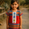 Vestido típico con bordado artesanal para niña