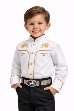 Camisa charra bordada para niño