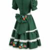 Traje de gala bordado para Escaramuza, verde