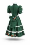 Traje de gala bordado para Escaramuza, verde